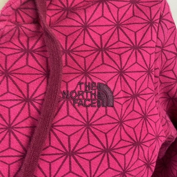 The North Face Women’s Reversible Jacket SZ M Pink Full Zip Hooded Warm - Picture 4 of 16